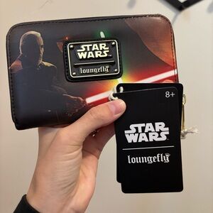 NEW Loungefly wallet Star Wars zip around Attack Of The Clones II